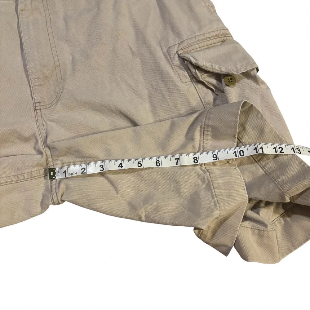 Polo Ralph Lauren Classic 67 Cargo Shorts Mens Size 38 Beige Cotton‎ Vintage